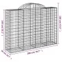 Gabion baskets 4 pcs arch shape iron 200x50x140/160 cm by vidaXL, Pots and planters - Ref: Foro24-3146364, Price: 448,39 €, D...