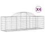 Gabionenkörbe 4 Stück Bogenform Eisen 200x50x60/80 cm von vidaXL, Töpfe und Pflanzgefäße - Ref: Foro24-3146280, Preis: 239,29...