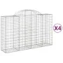 Gabionenkörbe 4 Stück Bogenform Eisen 200x50x120/140 cm von vidaXL, Töpfe und Pflanzgefäße - Ref: Foro24-3146343, Preis: 405,...