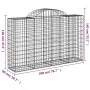 Gabionenkörbe 4 Stück Bogenform Eisen 200x50x120/140 cm von vidaXL, Töpfe und Pflanzgefäße - Ref: Foro24-3146343, Preis: 405,...