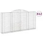Cestas gaviones 12 uds forma de arco hierro 300x30x140/160 cm de vidaXL, Maceteros y jardineras - Ref: Foro24-3146567, Precio...