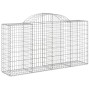 Gabionenkörbe, 14 Stück, Bogenform aus Eisen, 200 x 50 x 100/120 cm von vidaXL, Töpfe und Pflanzgefäße - Ref: Foro24-3146332,...