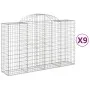 Gabionenkörbe 9 Stück Bogenform Eisen 200x50x120/140 cm von vidaXL, Töpfe und Pflanzgefäße - Ref: Foro24-3146348, Preis: 845,...
