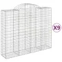 Gabion baskets 9 units, arched shape, iron, 200x50x160/180 cm by vidaXL, Pots and planters - Ref: Foro24-3146390, Price: 1,00...