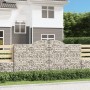 Gabion baskets 2 pcs arc shape iron 300x30x140/160 cm by vidaXL, Pots and planters - Ref: Foro24-3146557, Price: 277,28 €, Di...