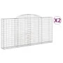 Gabion baskets 2 pcs arc shape iron 300x30x140/160 cm by vidaXL, Pots and planters - Ref: Foro24-3146557, Price: 273,91 €, Di...