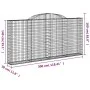 Gabion baskets 2 pcs arc shape iron 300x30x140/160 cm by vidaXL, Pots and planters - Ref: Foro24-3146557, Price: 273,91 €, Di...