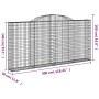 Gabionenkörbe, 2 Stück, Bogenform aus Eisen, 300 x 30 x 140/160 cm von vidaXL, Töpfe und Pflanzgefäße - Ref: Foro24-3146557, ...
