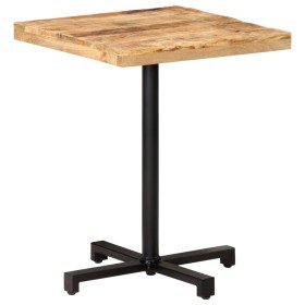 Mesa de bistró cuadrada madera de mango rugosa 60x60x75 cm