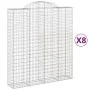 Gabion baskets 8 pcs arch shape iron 200x50x220/240 cm by vidaXL, Pots and planters - Ref: Foro24-3146452, Price: 1,00 €, Dis...