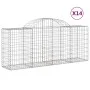 Gabion baskets 14 pcs arch shape iron 200x50x80/100 cm by vidaXL, Pots and planters - Ref: Foro24-3146311, Price: 1,00 €, Dis...