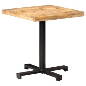 Mesa de bistró cuadrada madera de mango rugosa 70x70x75 cm