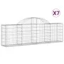 Gabion baskets 7 pcs arch shape iron 200x30x60/80 cm by vidaXL, Pots and planters - Ref: Foro24-3146073, Price: 396,92 €, Dis...