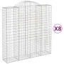 Gabionenkörbe 8 Stück Bogenform Eisen 200x50x200/220 cm von vidaXL, Töpfe und Pflanzgefäße - Ref: Foro24-3146431, Preis: 1,00...