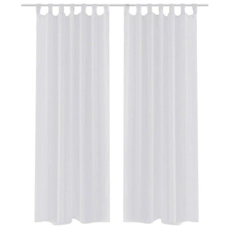 2 transparente weiße Vorhänge 140 x 175 cm von vidaXL, Vorhänge und Gardinen - Ref: Foro24-130197, Preis: 24,30 €, Rabatt: %