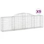 Cestas de gaviones 9 uds forma de arco hierro 300x30x80/100 cm de vidaXL, Maceteros y jardineras - Ref: Foro24-3146510, Preci...