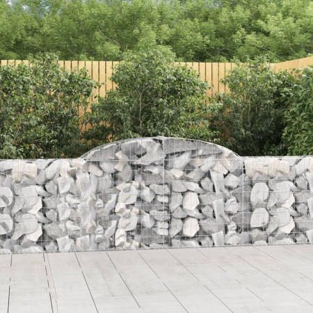Gabion baskets 4 units arch shape iron 300x30x80/100 cm by vidaXL, Pots and planters - Ref: Foro24-3146505, Price: 404,53 €, ...