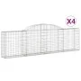 Gabion baskets 4 units arch shape iron 300x30x80/100 cm by vidaXL, Pots and planters - Ref: Foro24-3146505, Price: 399,54 €, ...