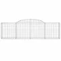 Gabion baskets 4 units arch shape iron 300x30x80/100 cm by vidaXL, Pots and planters - Ref: Foro24-3146505, Price: 399,54 €, ...