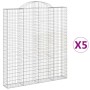 Gabionenkörbe 5 Stück Bogenform Eisen 200x30x220/240 cm von vidaXL, Töpfe und Pflanzgefäße - Ref: Foro24-3146239, Preis: 634,...