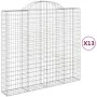 Gabionenkörbe 13 Stück Bogenform Eisen 200x50x180/200 cm von vidaXL, Töpfe und Pflanzgefäße - Ref: Foro24-3146415, Preis: 1,0...