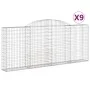 Gabion baskets 9 pcs arch shape iron 300x30x120/140 cm by vidaXL, Pots and planters - Ref: Foro24-3146546, Price: 1,00 €, Dis...