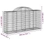 Cestas de gaviones 5 uds forma de arco hierro 200x50x100/120cm by vidaXL, Pots and planters - Ref: Foro24-3146323, Price: 434...