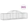 Gabionenkörbe 15 Stück Bogenform Eisen 200x50x40/60 cm von vidaXL, Töpfe und Pflanzgefäße - Ref: Foro24-3146270, Preis: 787,1...