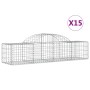 Gabionenkörbe 15 Stück Bogenform Eisen 200x50x40/60 cm von vidaXL, Töpfe und Pflanzgefäße - Ref: Foro24-3146270, Preis: 802,5...