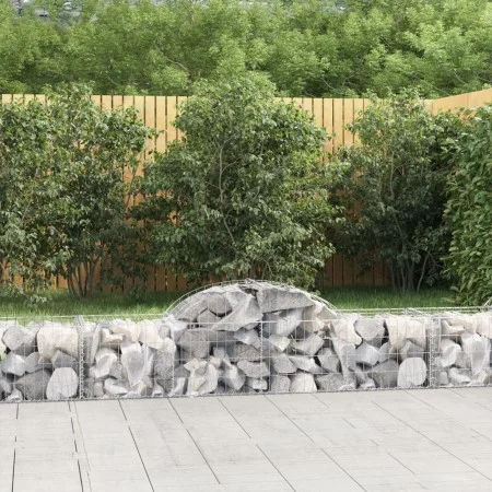 Gabion baskets 10 pcs arc shape iron 200x50x40/60 cm by vidaXL, Pots and planters - Ref: Foro24-3146265, Price: 525,58 €, Dis...