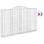 Gabionenkörbe 3 Stück Bogenform Eisen 300x30x180/200 cm von vidaXL, Töpfe und Pflanzgefäße - Ref: Foro24-3146594, Preis: 516,...