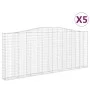 Gabion baskets 5 pcs arch shape iron 400x30x160/180 cm by vidaXL, Pots and planters - Ref: Foro24-3145868, Price: 975,37 €, D...