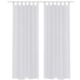 2 transparente weiße Vorhänge 140 x 225 cm von vidaXL, Vorhänge und Gardinen - Ref: Foro24-130198, Preis: 29,12 €, Rabatt: %