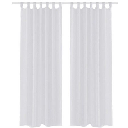 2 transparente weiße Vorhänge 140 x 225 cm von vidaXL, Vorhänge und Gardinen - Ref: Foro24-130198, Preis: 29,12 €, Rabatt: %