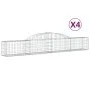 Gabion baskets 4 pcs arch shape iron 300x30x40/60 cm by vidaXL, Pots and planters - Ref: Foro24-3146469, Price: 245,32 €, Dis...