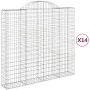 Gabionenkörbe 14 Stk. Bogenform Eisen 200x50x180/200 cm von vidaXL, Töpfe und Pflanzgefäße - Ref: Foro24-3146416, Preis: 1,00...