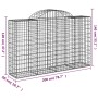 Gabionenkörbe 15 Stück Bogenform Eisen 200x50x120/140 cm von vidaXL, Töpfe und Pflanzgefäße - Ref: Foro24-3146354, Preis: 1,0...