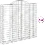 Gabionenkörbe 10 Stück Bogenform Eisen 200x50x180/200 cm von vidaXL, Töpfe und Pflanzgefäße - Ref: Foro24-3146412, Preis: 1,0...