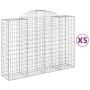 Wire mesh baskets 5 units, arched shape, iron, 200x50x140/160 cm by vidaXL, Pots and planters - Ref: Foro24-3146365, Price: 5...