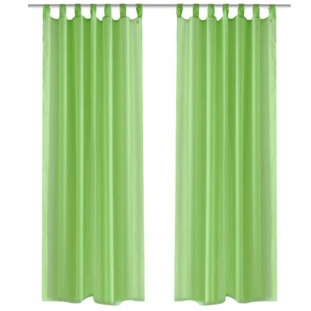 2 transparente grüne Vorhänge 140 x 175 cm von vidaXL, Vorhänge und Gardinen - Ref: Foro24-130203, Preis: 22,09 €, Rabatt: %