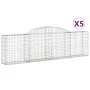 Gabion baskets 5 pcs arc shape iron 300x30x80/100 cm by vidaXL, Pots and planters - Ref: Foro24-3146506, Price: 477,25 €, Dis...