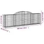 Gabion baskets 5 pcs arc shape iron 300x30x80/100 cm by vidaXL, Pots and planters - Ref: Foro24-3146506, Price: 477,25 €, Dis...