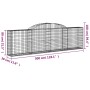 Gabionenkörbe 5 Stück Bogenform Eisen 300x30x80/100 cm von vidaXL, Töpfe und Pflanzgefäße - Ref: Foro24-3146506, Preis: 483,2...