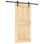 Puerta corredera con herrajes madera maciza de pino 95x210 cm