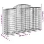 Gabion baskets 5 units, arched shape, iron, 200x50x120/140 cm by vidaXL, Pots and planters - Ref: Foro24-3146344, Price: 485,...
