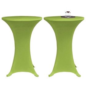 Funda elástica para mesa 2 unidades 80 cm verde Funda elástica para mesa 2 unidades 80 cm verde