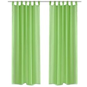 2 Transparente grüne Vorhänge 140 x 225 cm von vidaXL, Vorhänge und Gardinen - Ref: Foro24-130204, Preis: 23,47 €, Rabatt: %