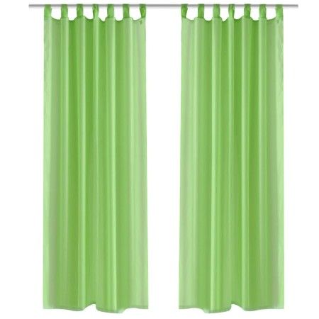 2 Cortinas verdes transparentes 140 x 225 cm by vidaXL, Curtains and curtains - Ref: Foro24-130204, Price: 23,47 €, Discount: %