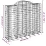 Gabionenkörbe 5 Stück Bogenform Eisen 200x50x160/180 cm von vidaXL, Töpfe und Pflanzgefäße - Ref: Foro24-3146386, Preis: 594,...