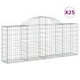 Gabion baskets 25 units, arched shape, iron, 200x30x80/100 cm by vidaXL, Pots and planters - Ref: Foro24-3146105, Price: 1,00...